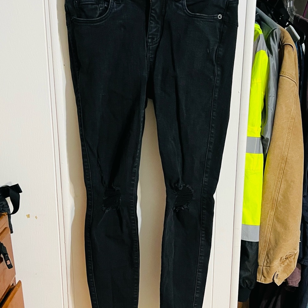 Torrid Black Distressed Skinny Jeans